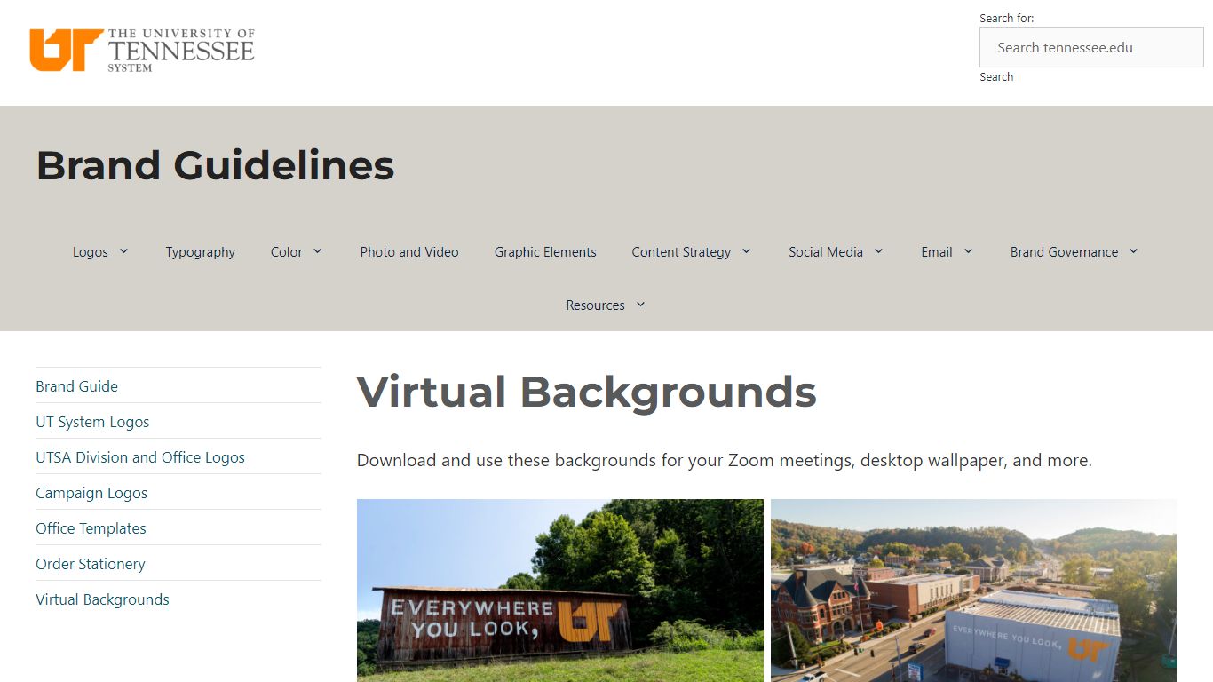 Virtual Backgrounds – Brand Guidelines